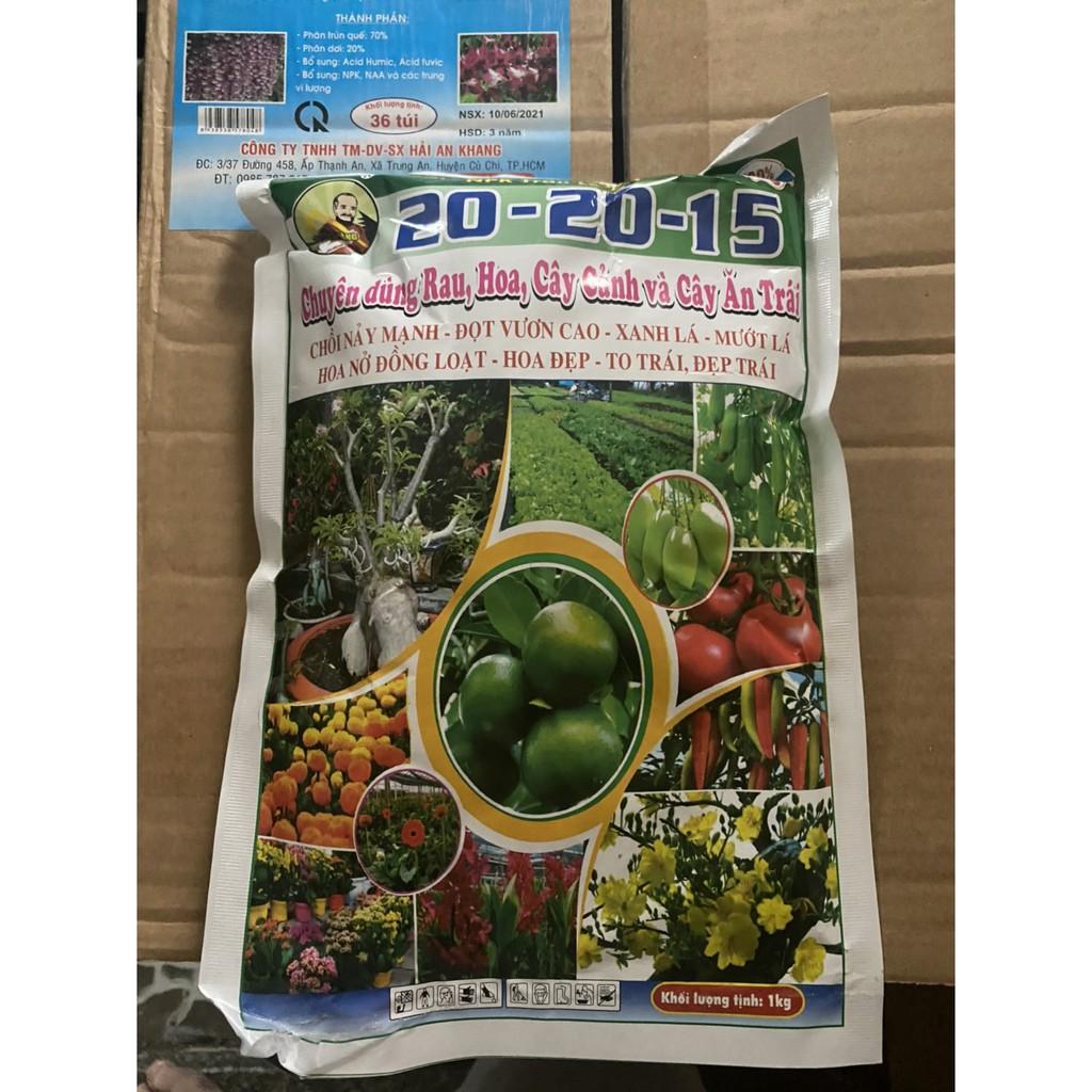 NPK 20-20-15 dạng viên tròn