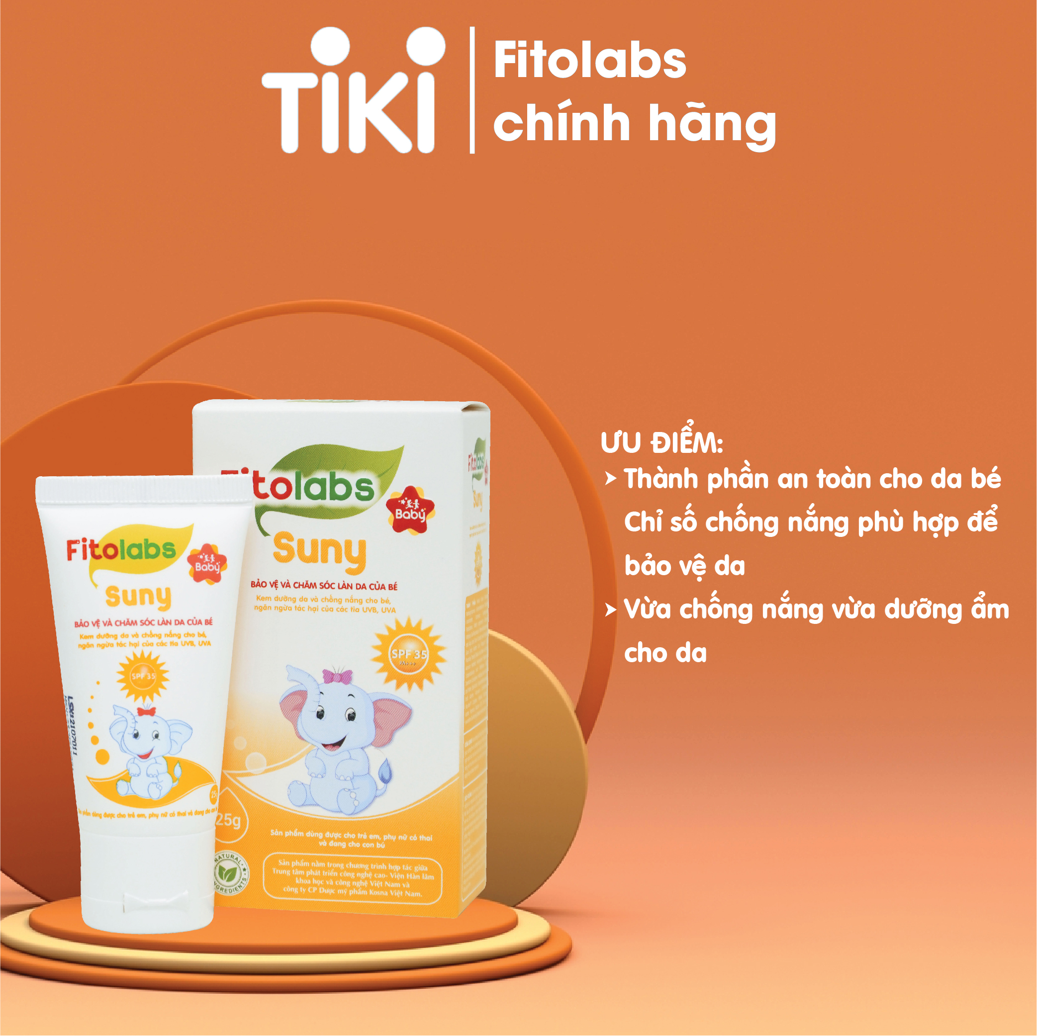 Kem chống nắng cho bé Fitolabs Suny SPF 35, PA+++