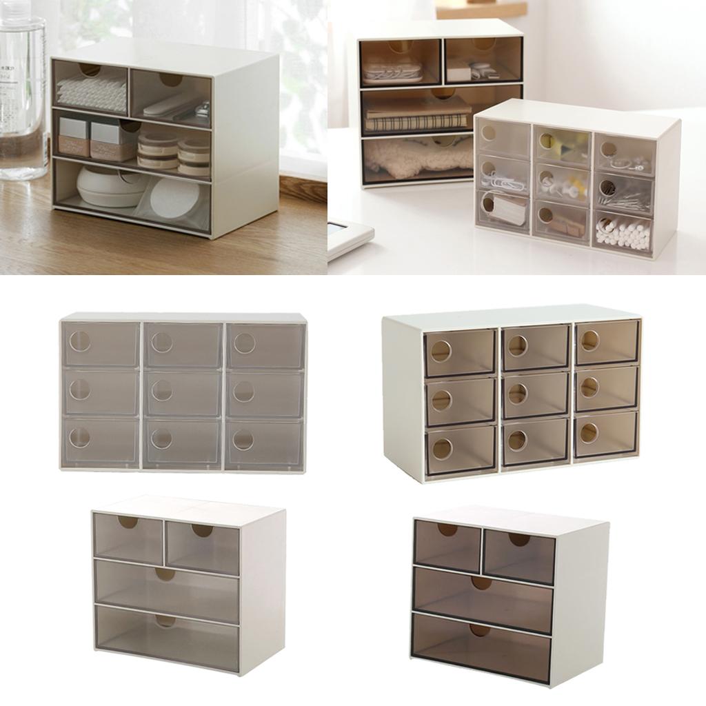 Office Storage Box Debris Cabinets Lattice Drawer Sorting Grid White 4 Grid
