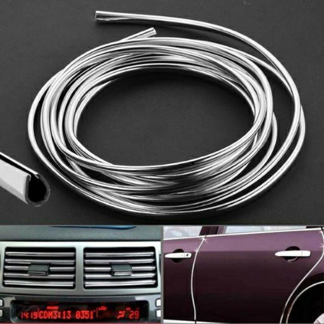 Nẹp viền chữ U mạ Crom trang chống va đập và trang trí nội ngoại thất ô tô