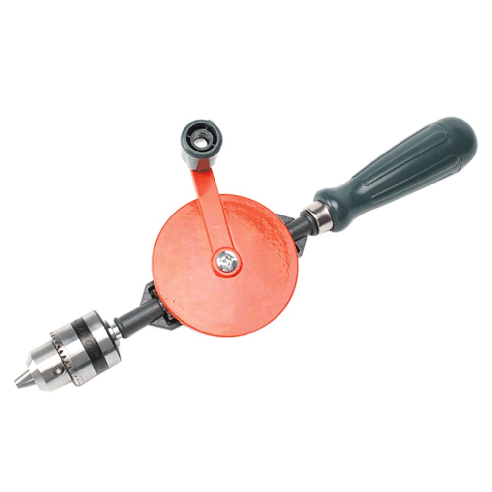 Hand Crank Drill All Steel Casting Drilling Drill Portable Mini Manual Drill with Double Pinions Hand Drill Tool for