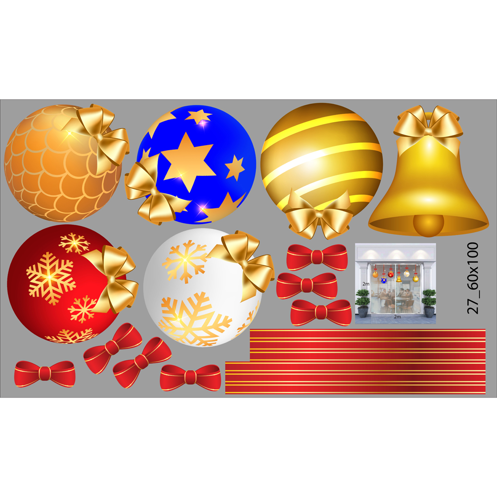 DECAL TRANG TRÍ NOEL 2021 COMBO SỐ 1