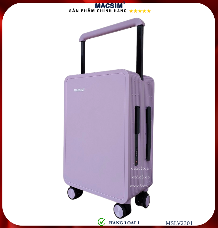 Vali cao cấp Macsim SMLV2301 cỡ 20 inch màu tím- Hàng loại 1