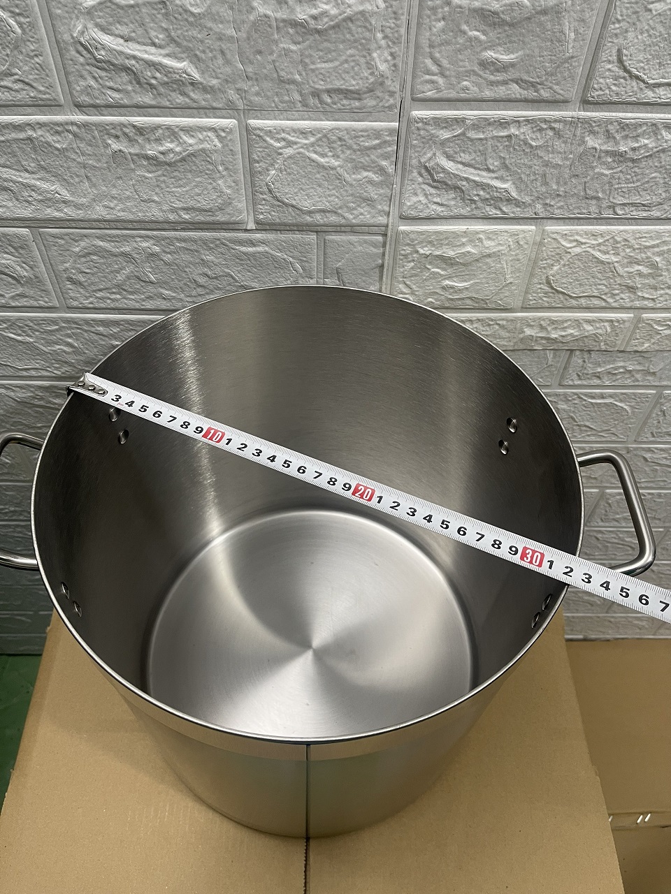 Nồi Inox 2 Quai Cao Cấp 3 Đáy _ Dung Tích: 25Lít _