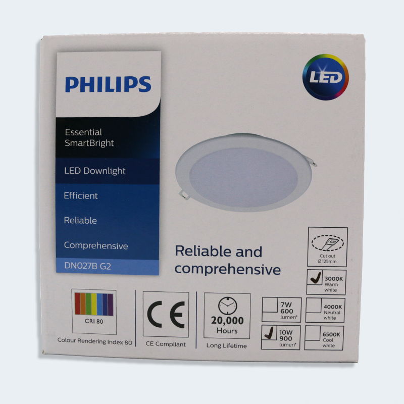 Đèn LED tròn âm trần 125mm 10W Philips