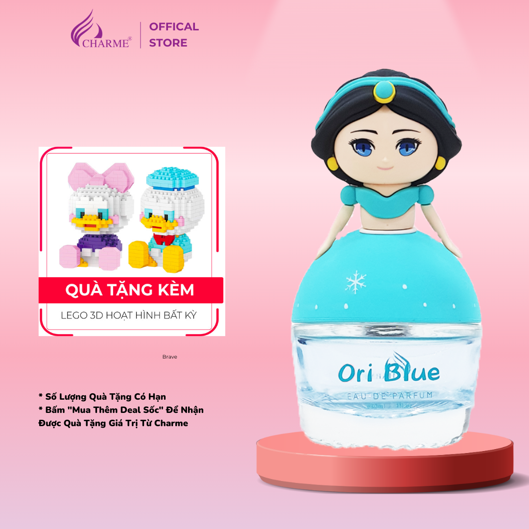 Nước hoa trẻ em, Charme Ori Blue, cho bé gái, nhóm hương hoa cỏ và trái cây, nhẹ nhàng, năng động, 30ml