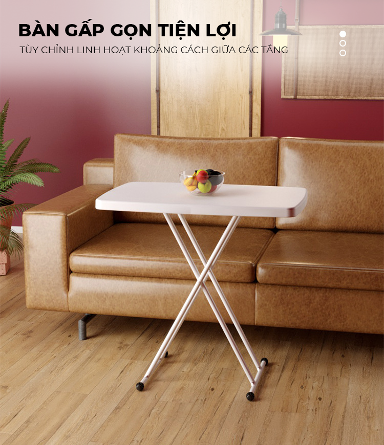 Bàn làm việc gấp gọn tuỳ chỉnh chiều cao siêu nhanh siêu nhẹ thương hiệu IGA - GN85