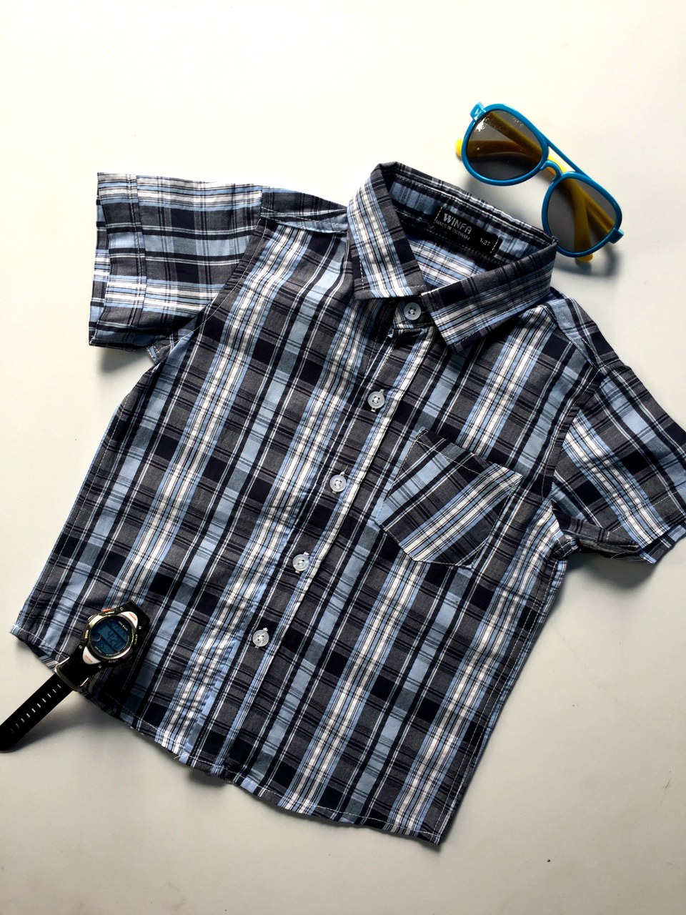 COMBO 3 ÁO SƠ MI TRẺ EM WINFA 100% COTTON - 3 MÀU NGẪU NHIÊN