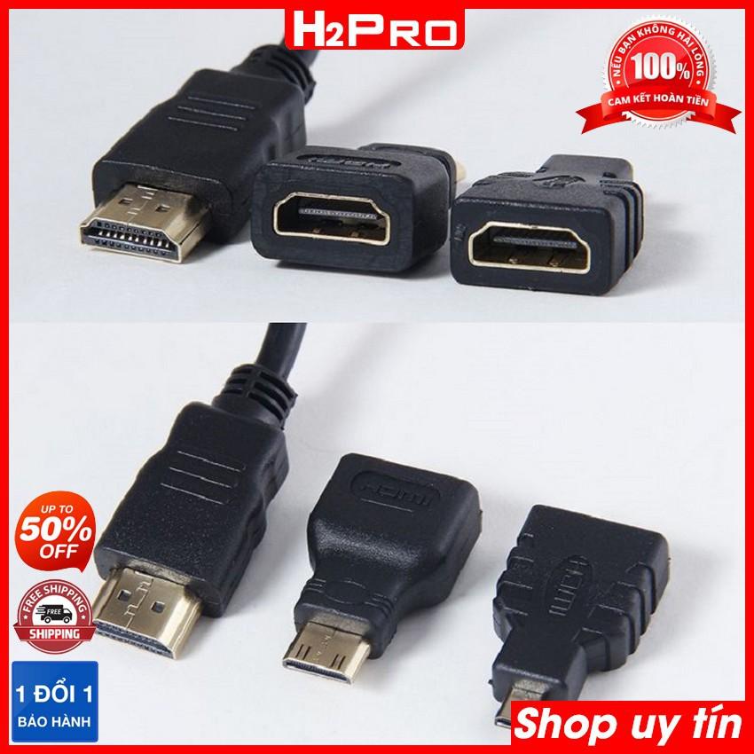 BỘ CHUYỂN TÍN HIỆU CỔNG HDMI 3 TRONG 1 CHO ĐẦU CHUẨN HDTV, HDMI sang mini HDMI và micro HDMI, dây dài 1m