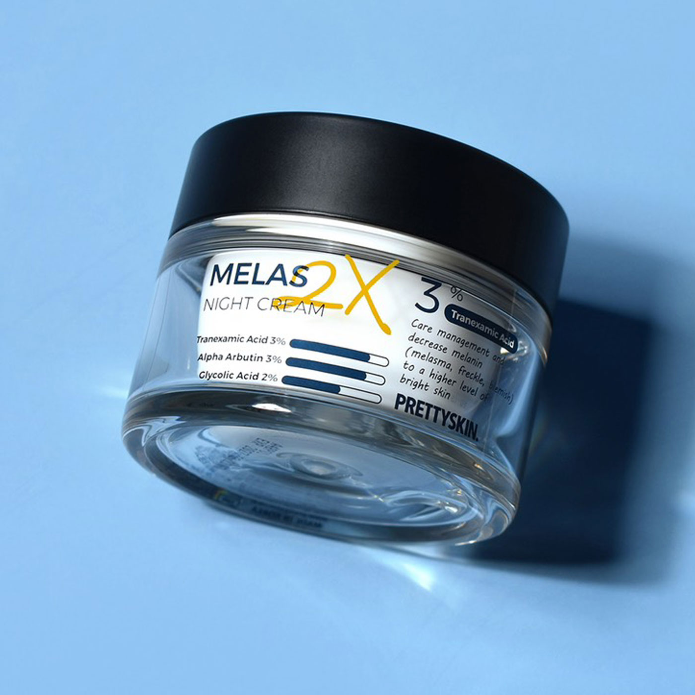 Combo 2 Kem nám ngày Melas 2X Day Cream và kem đêm Melas 2X Night Cream Prettyskin 50ml