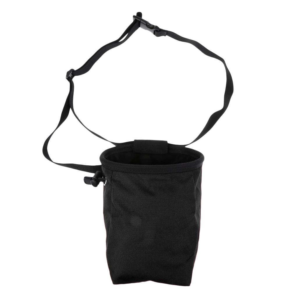 Rock Climb Caving Bouldering Chalk Bag Giving Bag with Belt Black