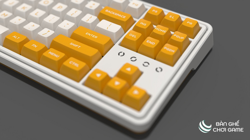 Bàn phím cơ không dây FL-Esports CMK87 Yellow White Kailh Box Switch - Hàng chính hãng