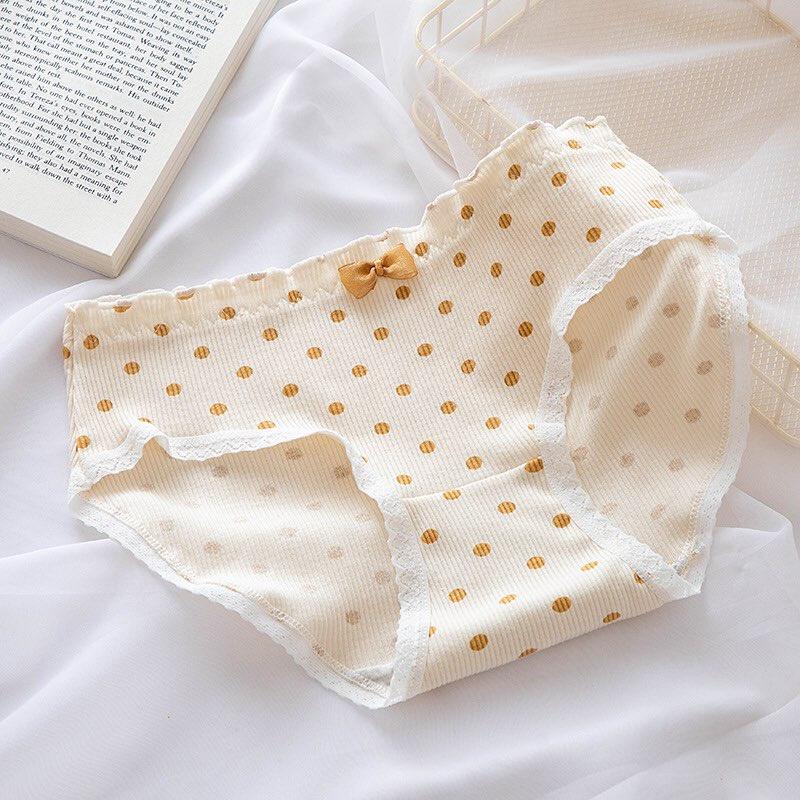 Quần lót cotton nữ mẫu gấu vàng bi