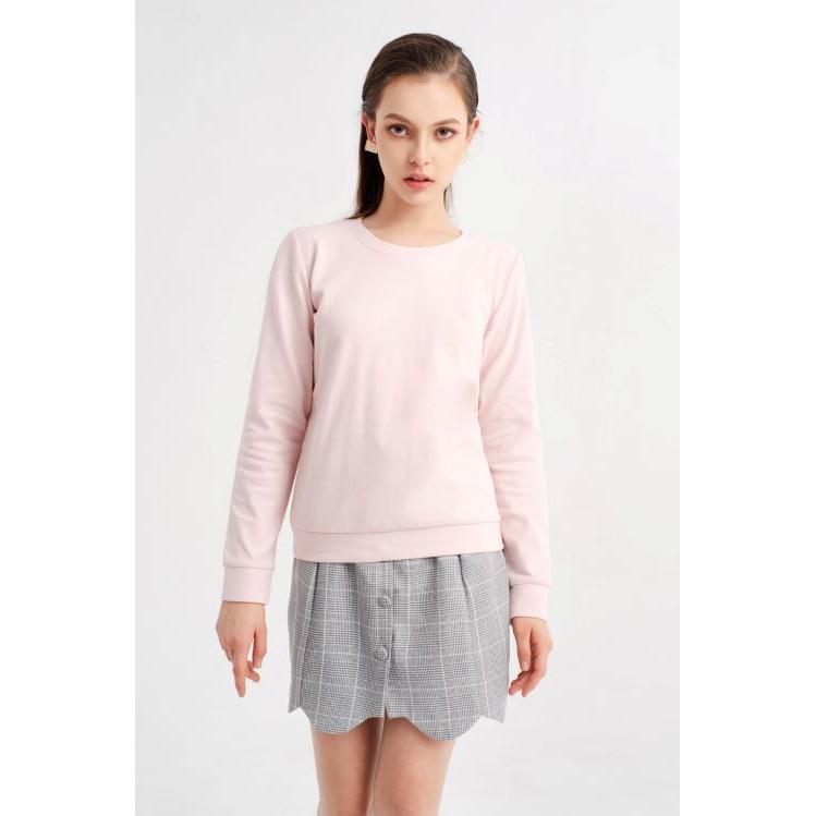 Atous Chân váy A kẻ cúc trước ELLIE