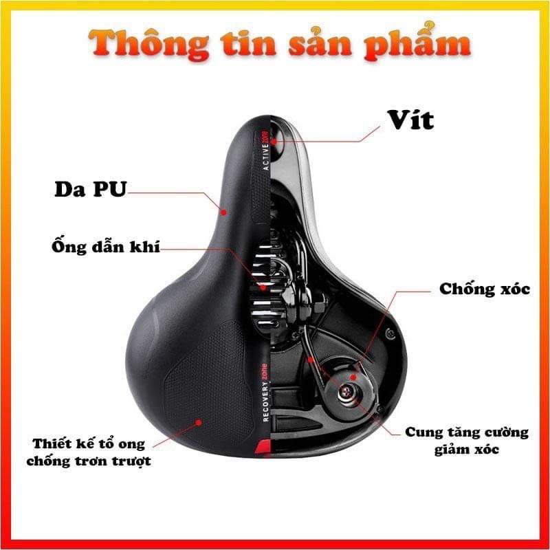 YÊN XE ACTIVE SIÊU MỀM SIÊU ÊM CHO XE ĐẠP THỂ THAO