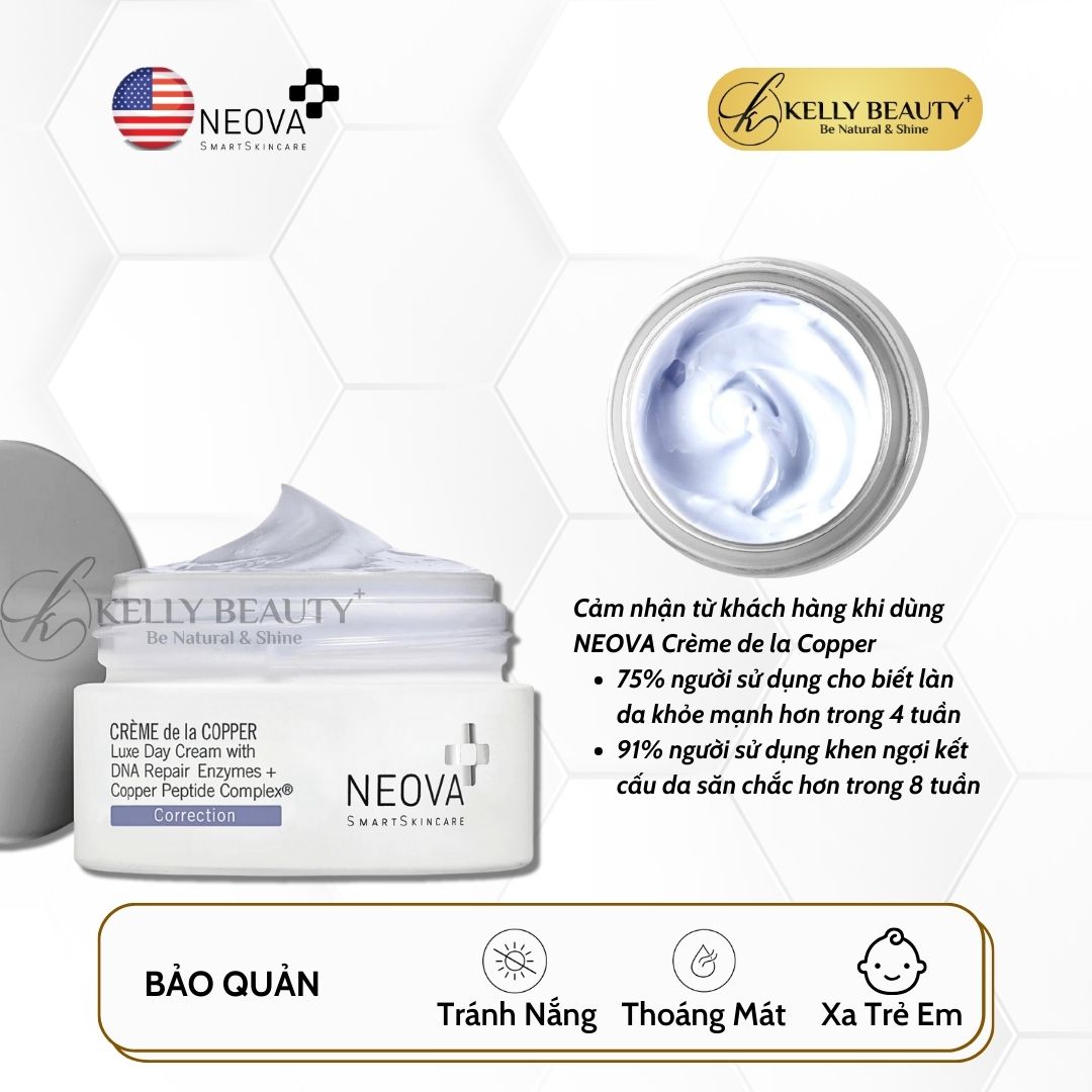 Kem Dưỡng Ban Ngày Phục Hồi Da NEOVA Crème de la Copper | Kelly Beauty