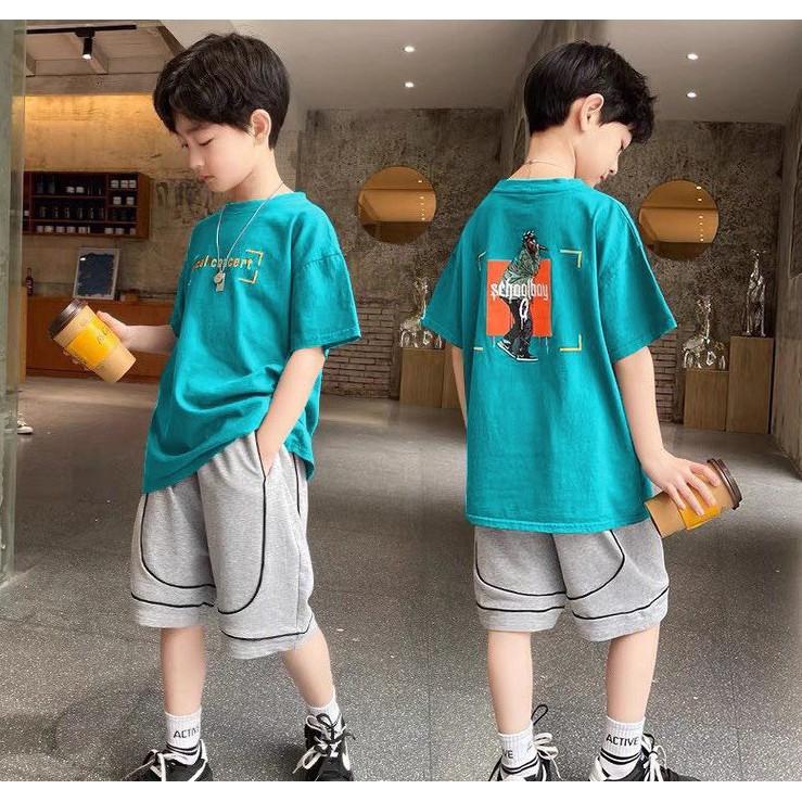 Bộ bé trai cotton cộc tay năng động cho bé 10-52kg- sét bộ bé trai