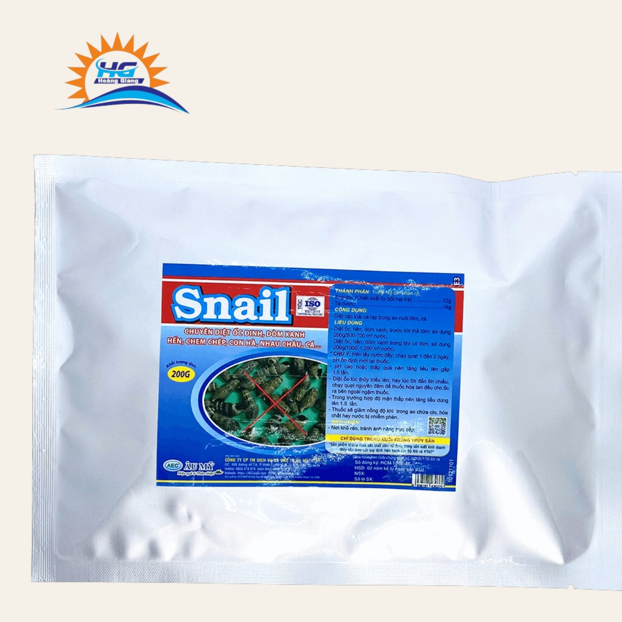 Diệt ốc đinh, dòm xanh, chem chép, hến, gói 200g