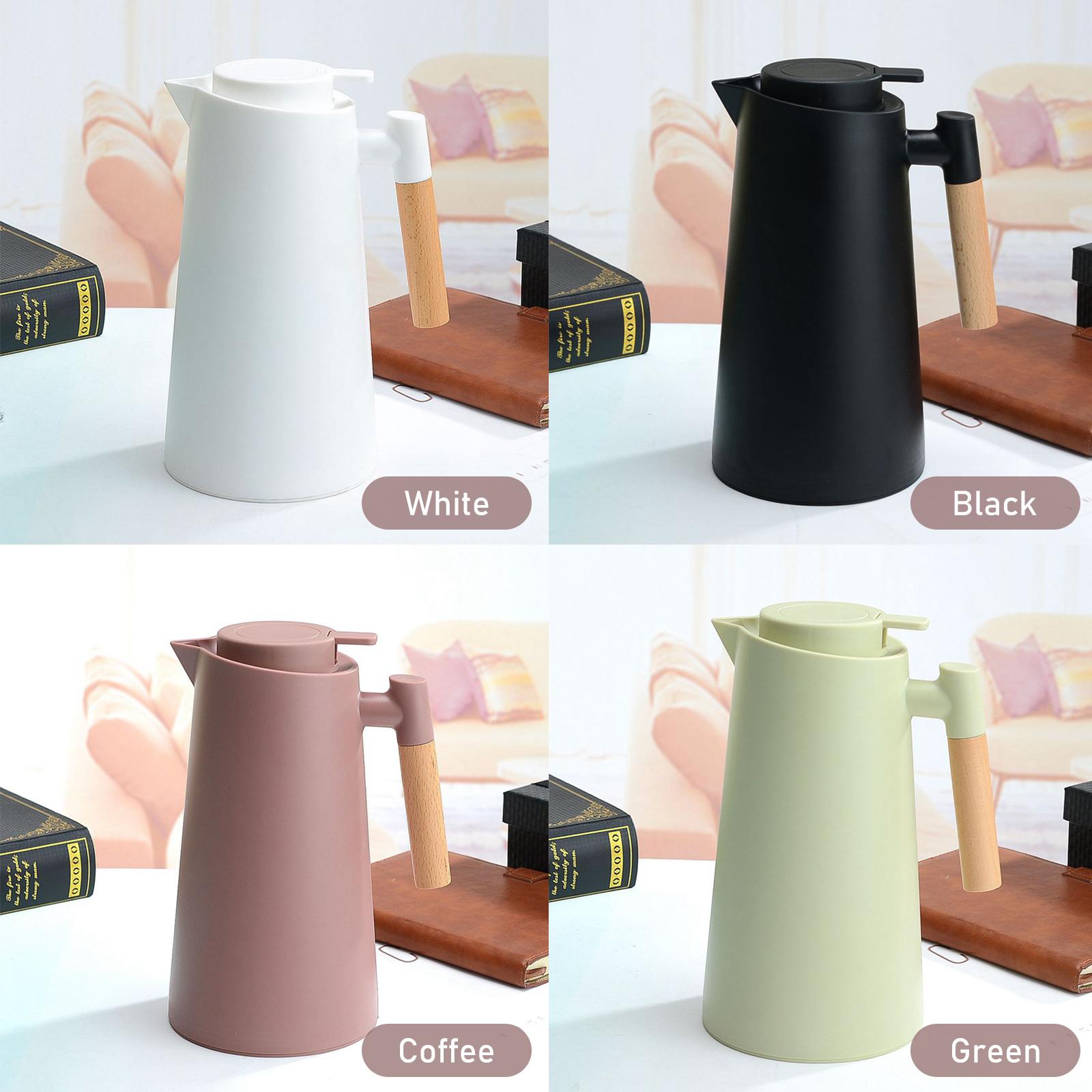 Ấm Đun Nước Nóng Giữ Nhiệt Tay Cầm Gỗ Tự Động Ngắt 1L