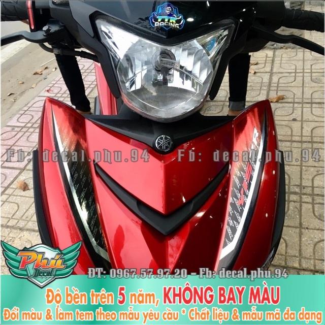 Tem rời Exciter 150 Chrome đỏ đen -1