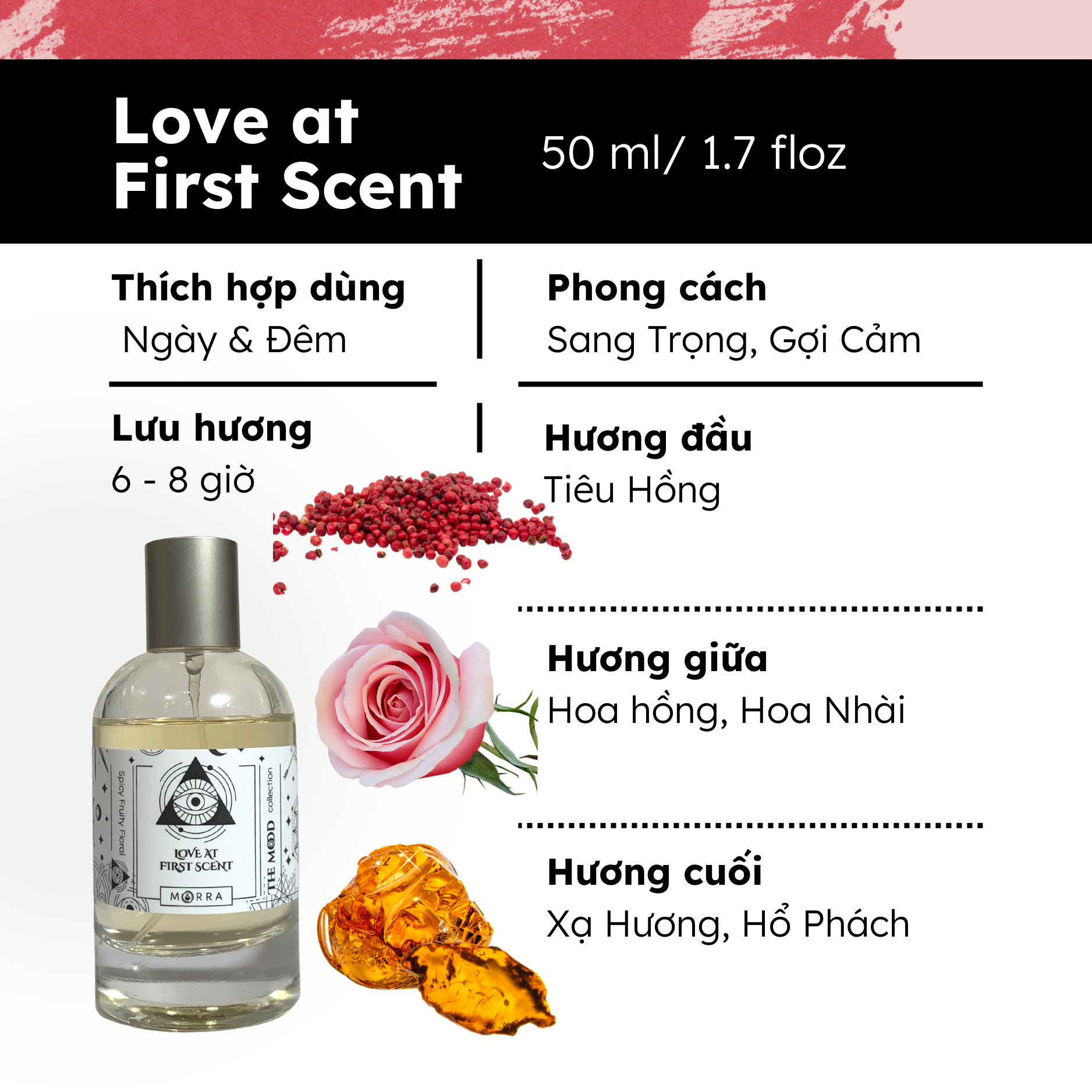 Nước Hoa Nam Nữ Morra Love At First Scent Hương Hoa Cỏ Tươi Mát Thanh Khiết Lưu Hương Lâu 6h - 8h Dung tích 50ml