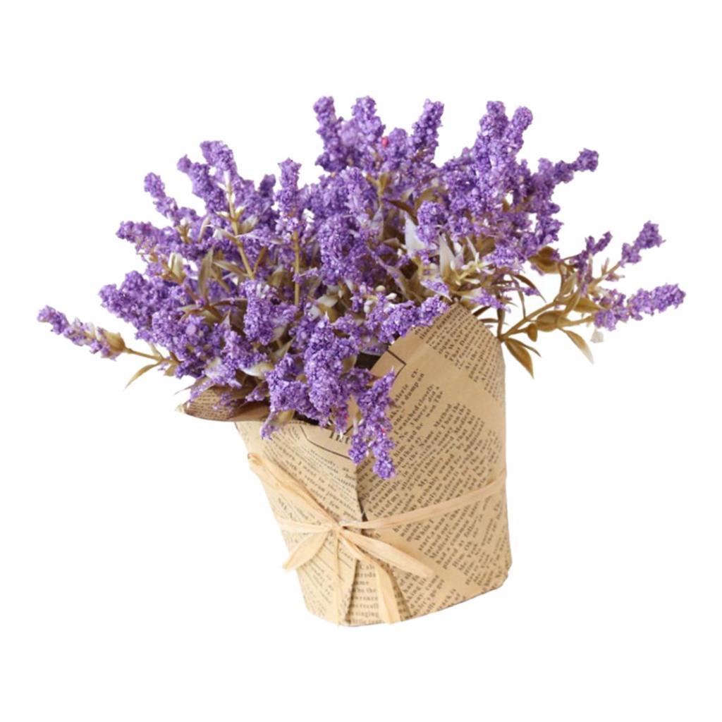Artificial Lavender Gypsophila Home Decor Flower Fake Bouquet Pot Flower-02