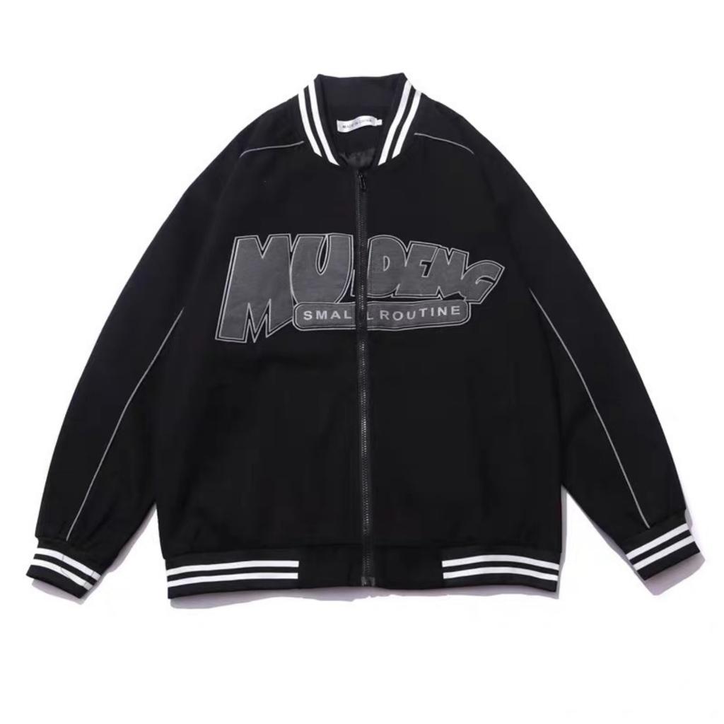 Áo khoác Bomber Jacket MUDENG dù 2 lớp unisex nam nữ