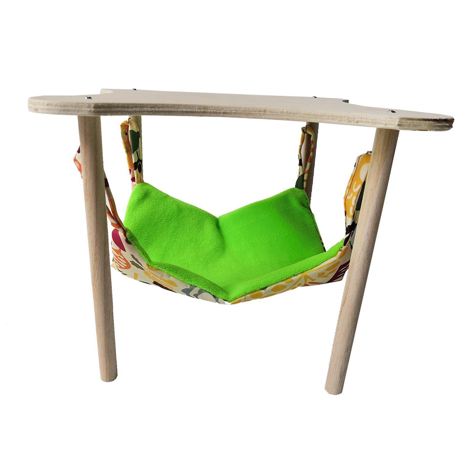 Guinea Pigs Hammock Guinea Pig Hideout with Durable Wooden Stand Hanging Bed Hamster Hammock for Chinchilla Small Animals Dwarf Rabbit Bunny