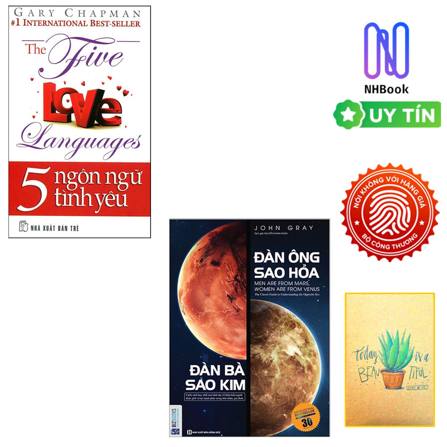 Combo sách tình yêu: 5 Ngôn Ngữ Yêu Thương - The Five Love Languages + Đàn Ông Sao Hỏa Đàn Bà Sao Kim