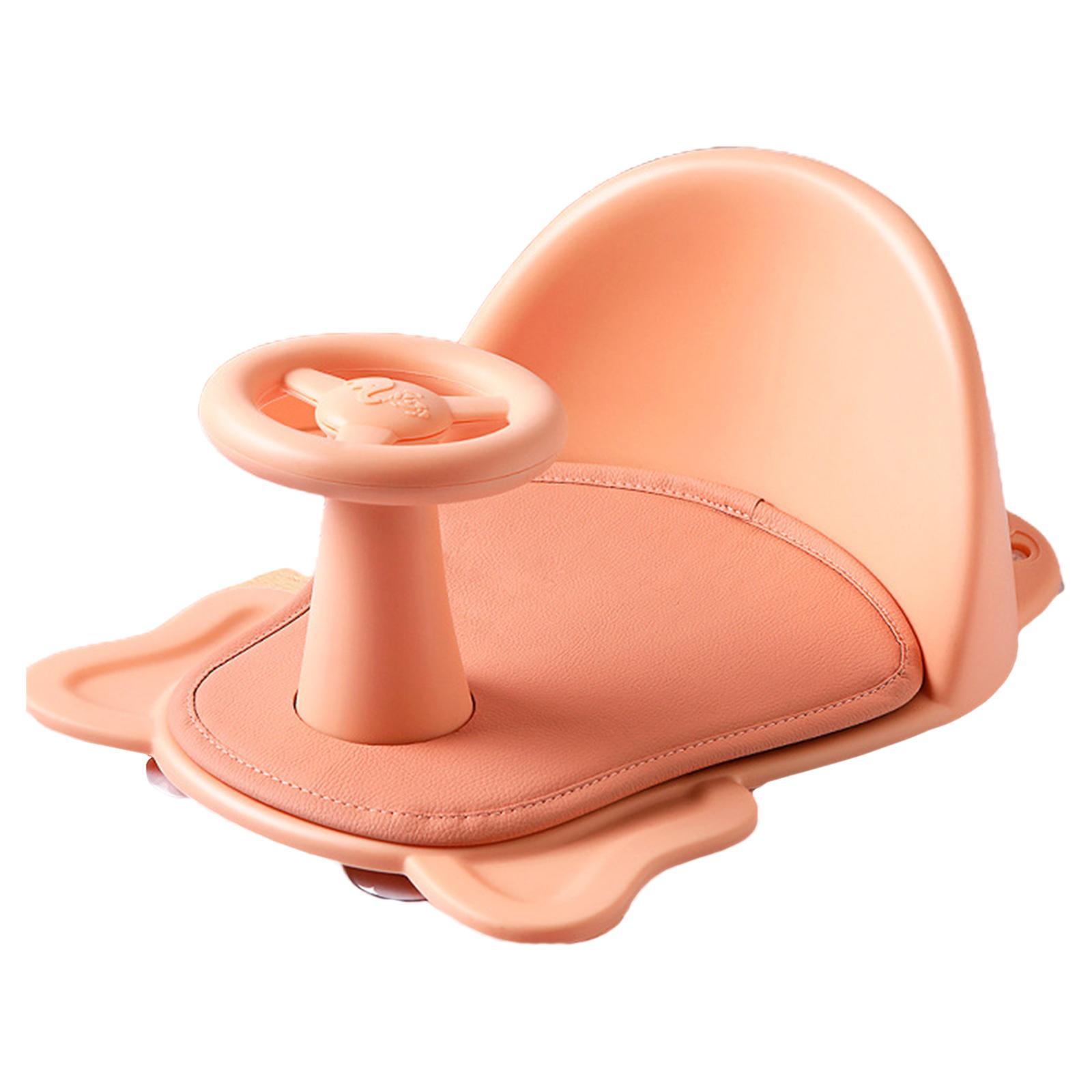 Baby Bath Seat Bath Chair Safety Sit up Bathing Backrest Non-Slip Toddler Pink