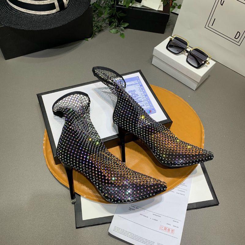 Giày bốt boots đính đá pha lê đẹp xuất sắc