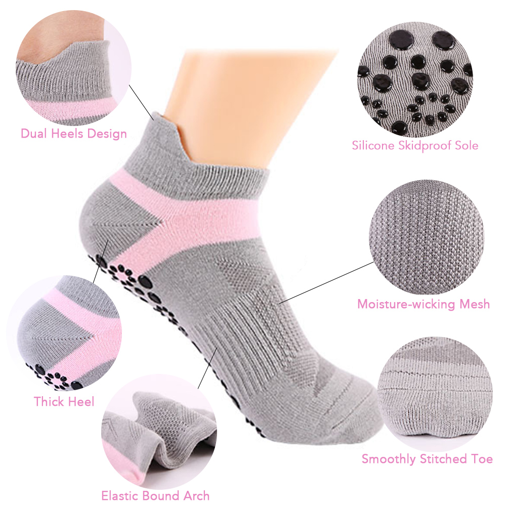 Vớ thể thao cotton không trơn trượt Vớ yoga thoáng khí