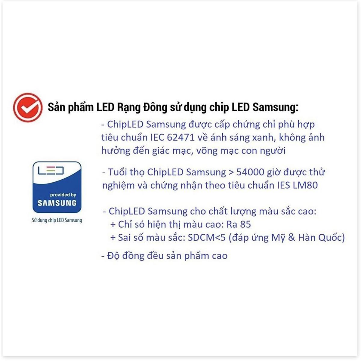 Đèn LED Downlight âm trần 9W Rạng Đông AT10L 110/9W, Vỏ nhôm đúc