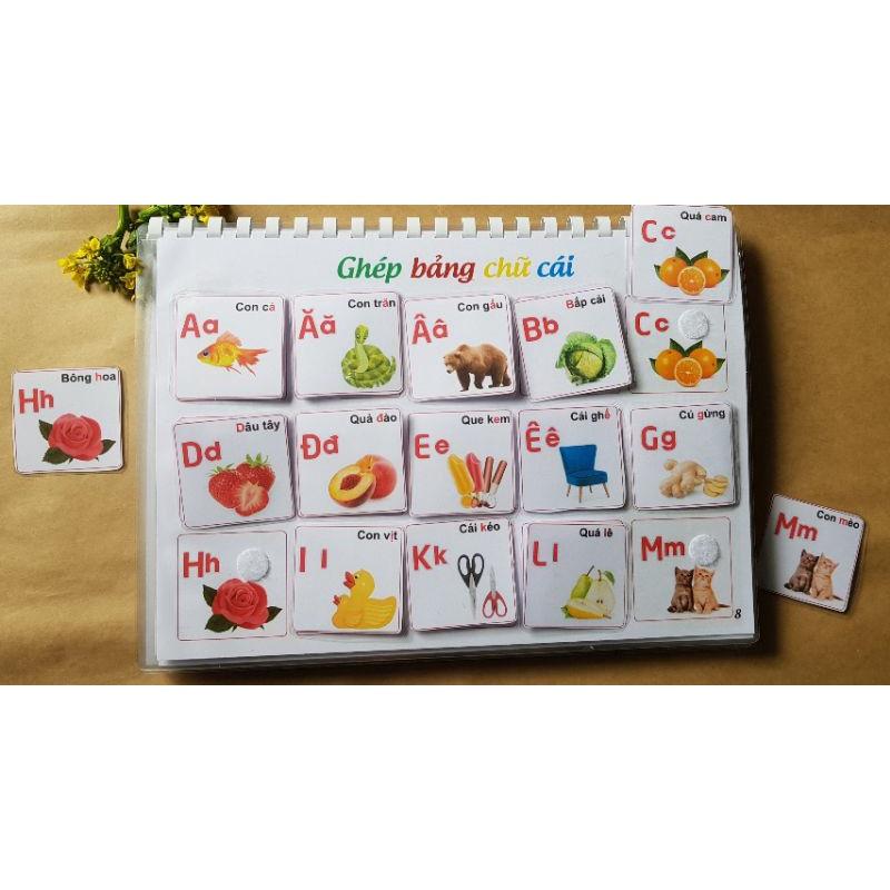 Học Liệu Montessori Bảng Chữ Cái Tiếng Việt Dành Cho Bé Làm Quen Và Nhận Biết Mặt Chữ