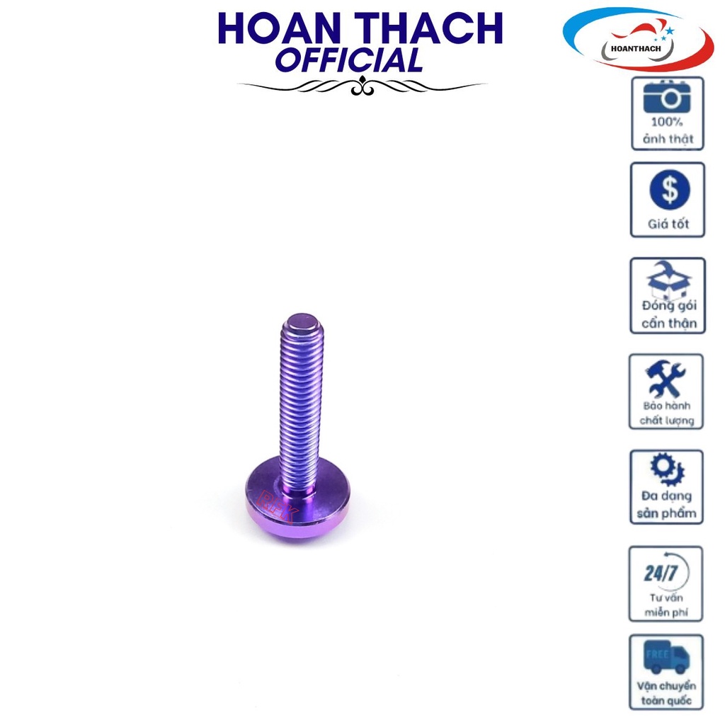 Ốc Gr5 Titan Dù 6L30 Tím dùng cho nhiều dòng xe SP010427