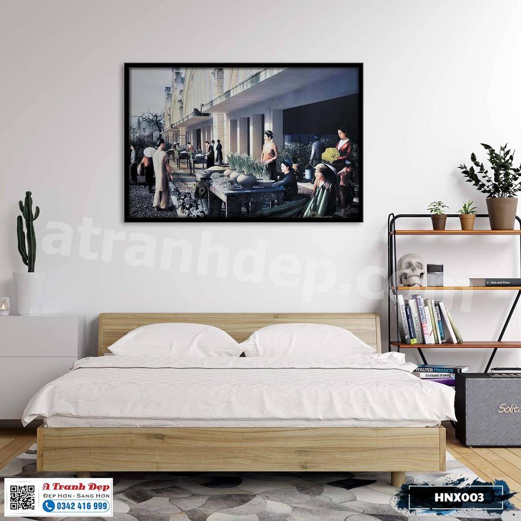 Tranh treo tường siêu nhẹ phong cảnh Hà Nội xưa - HNX003