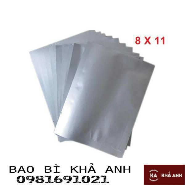 1kg TÚI 3 BIÊN Bạc Hàn Nhiệt Túi ép miệng 2 mặt MÀU BẠC