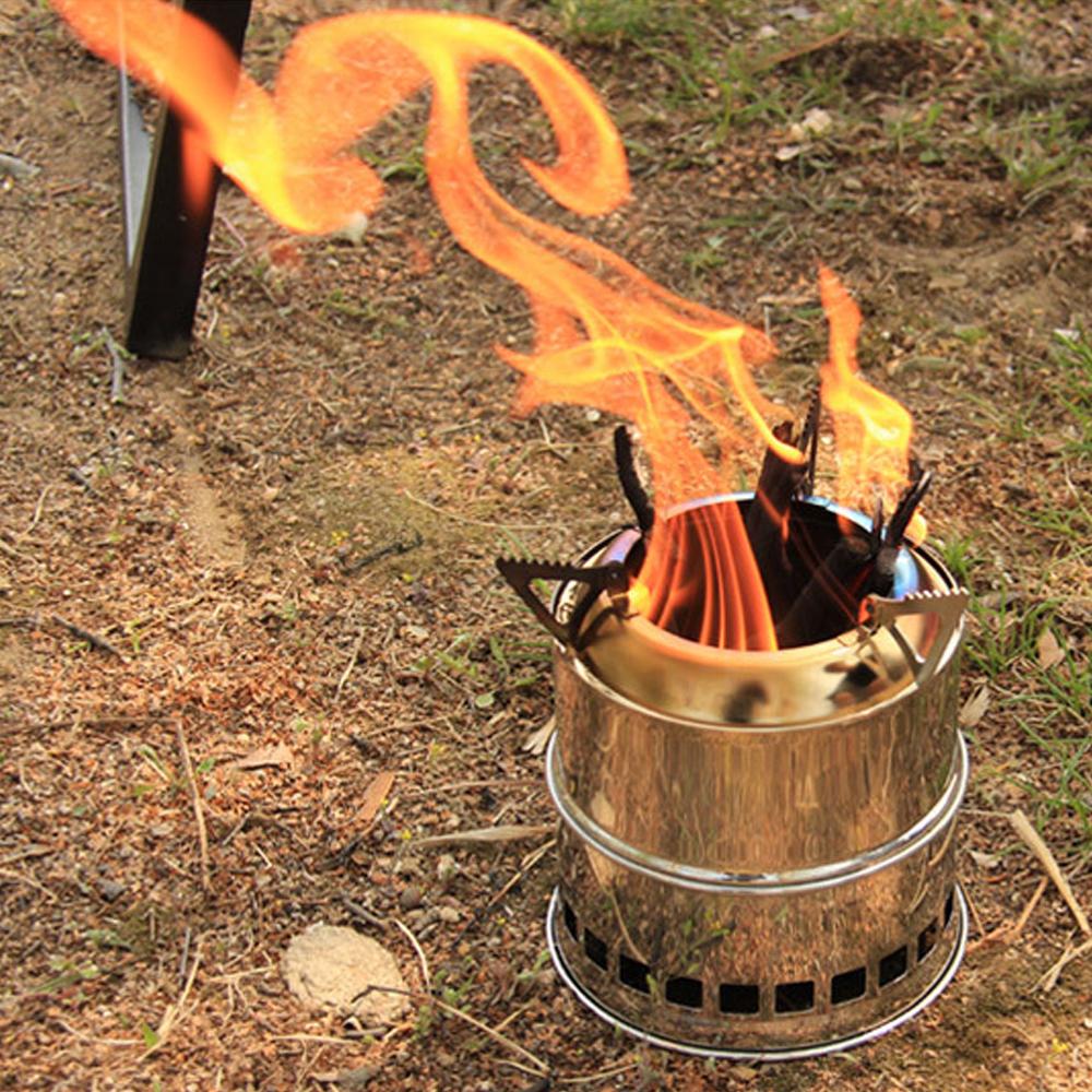 Lò đốt củi bằng thép không gỉ phù hợp cho cắm trại