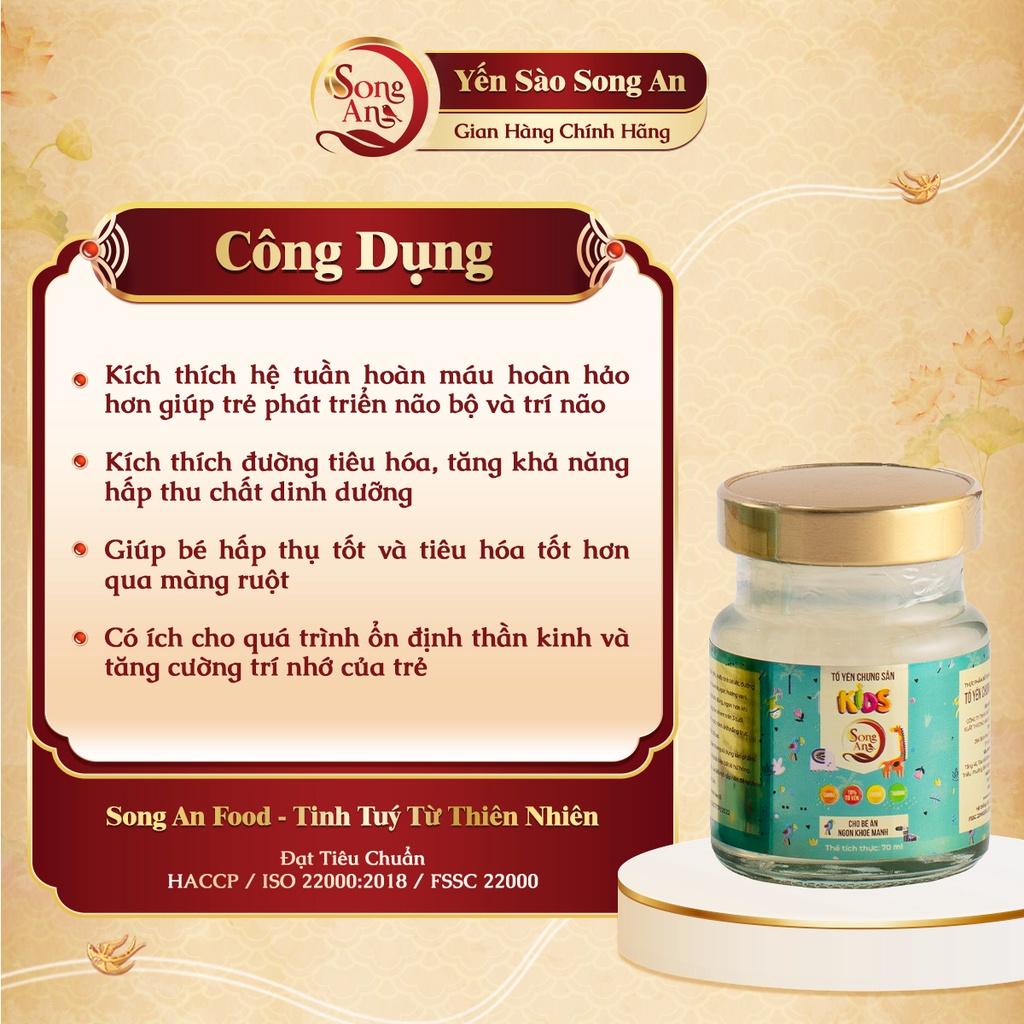 Tổ yến chưng sẵn cho bé Song An Food hũ 70ml bồi bổ sức khỏe bổ sung dưỡng chất