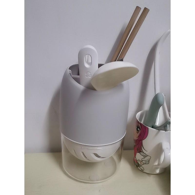 Ống Đựng Đũa Bắc Âu Đặt Bàn Nhựa PP Cao Cấp | Có Khay Hứng Nước | Jianxia