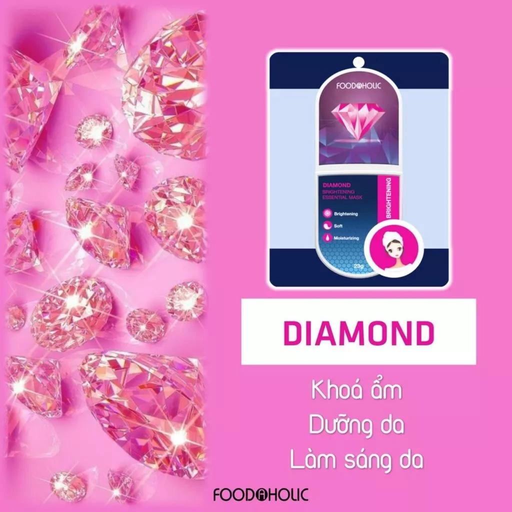 Combo 5 Mặt Nạ Foodaholic Diamond Brightening Essential Mask Dưỡng Trắng Da Kim Cương 23g/Miếng