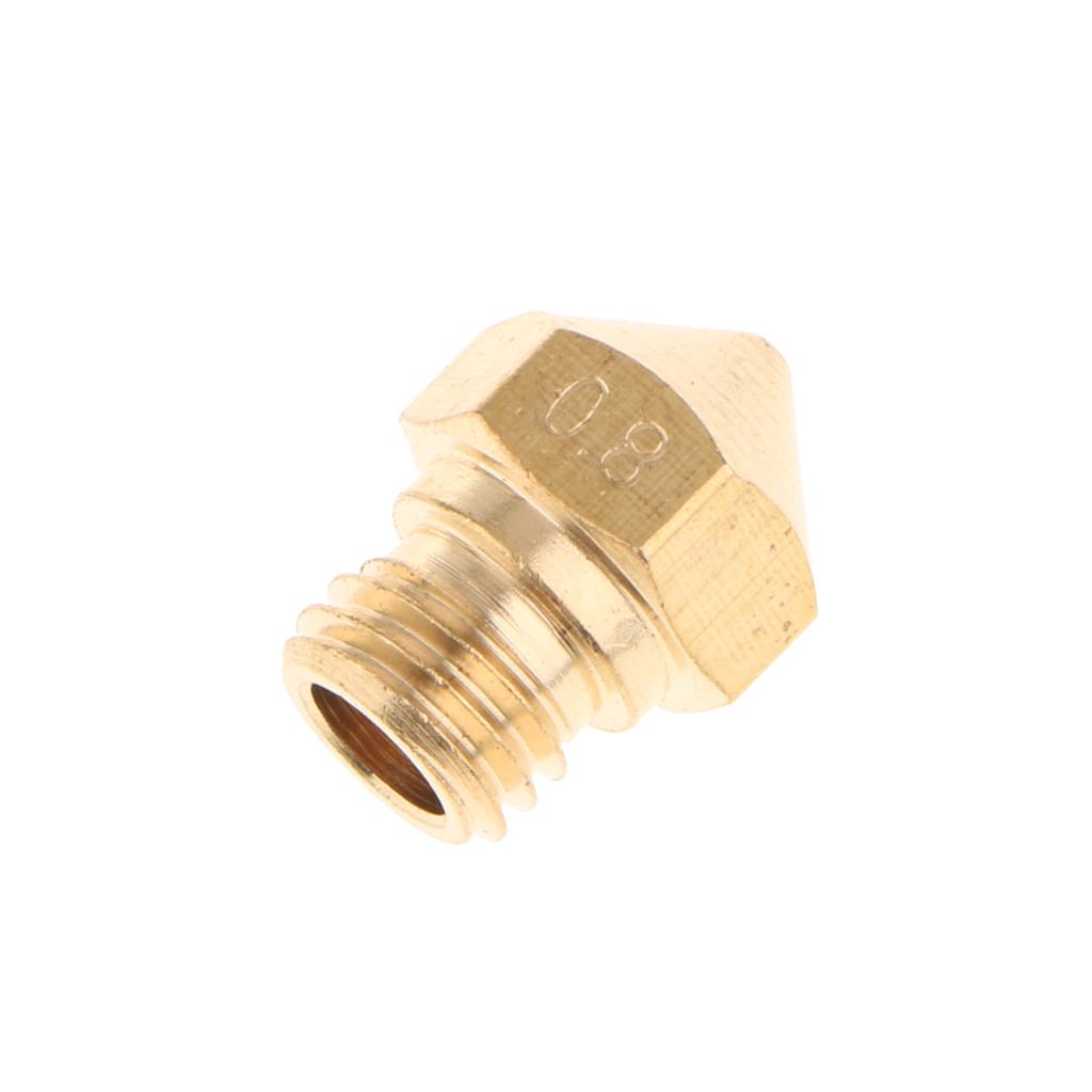 3D Printer Nozzle 0.2/0.3/0.4/0.6/0.8 mm Extruder Print Head For 1.75MM MK10