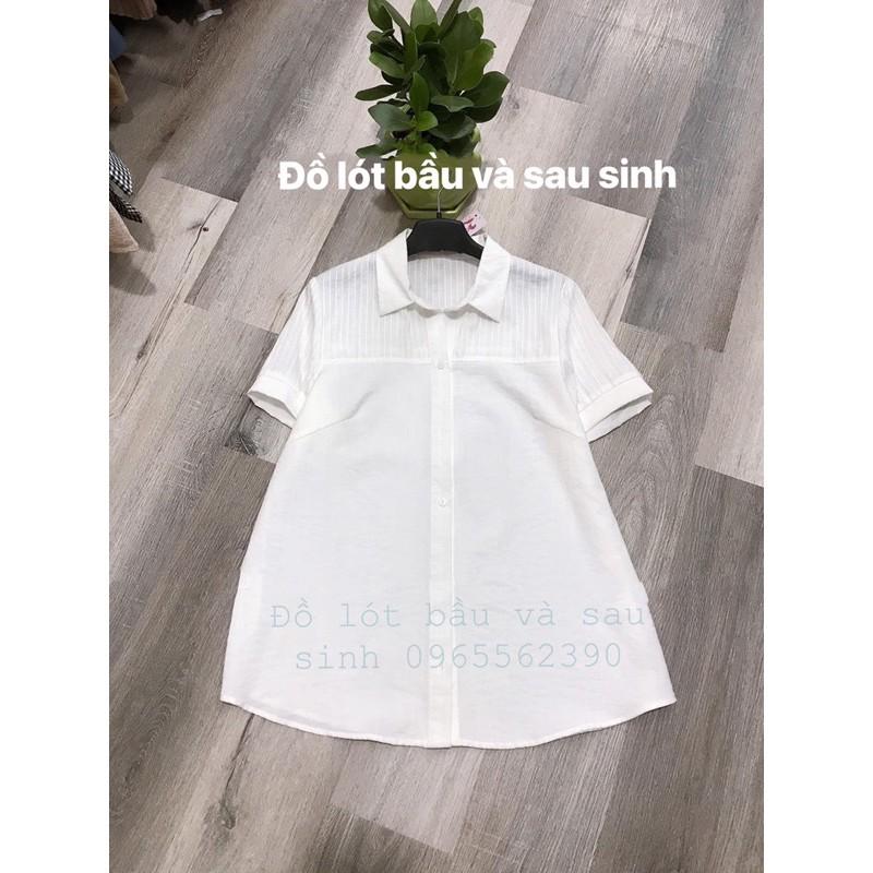Sơ mi bầu phối ren gân full size 40-85kg