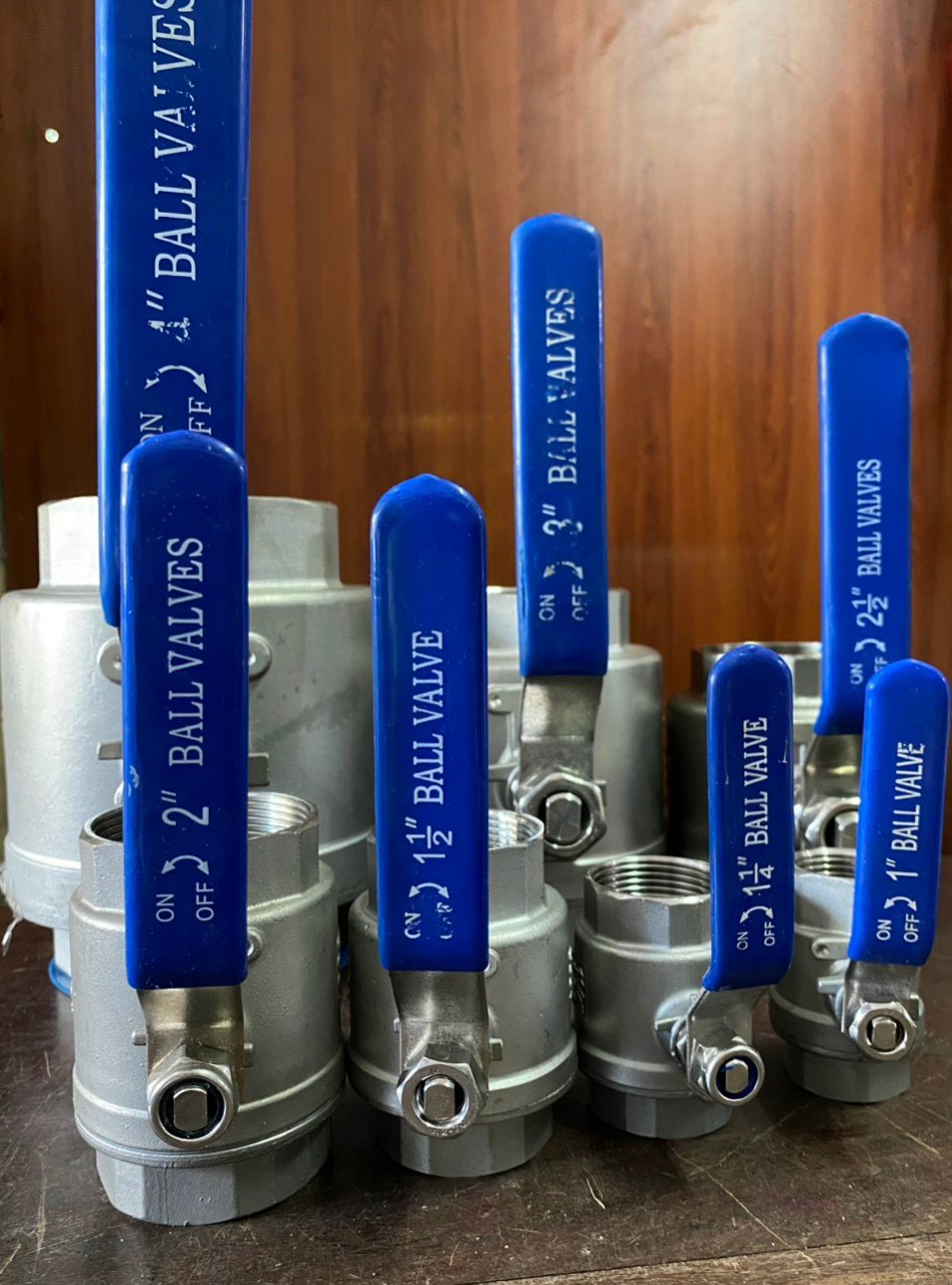 Van Bi Inox 316 Tay Gạt Phi 21, 27, 34, 42, 48 Van Khoá Inox 316