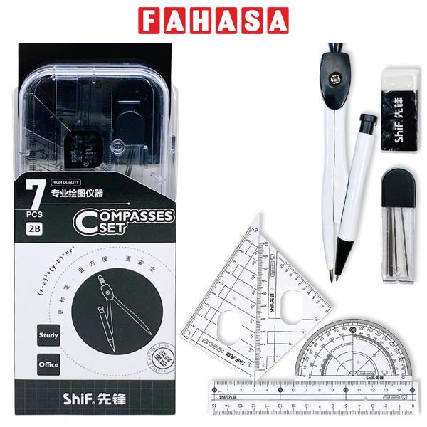 Bộ Compa 7 Món - Bút Chì Kim - ShiF 3046