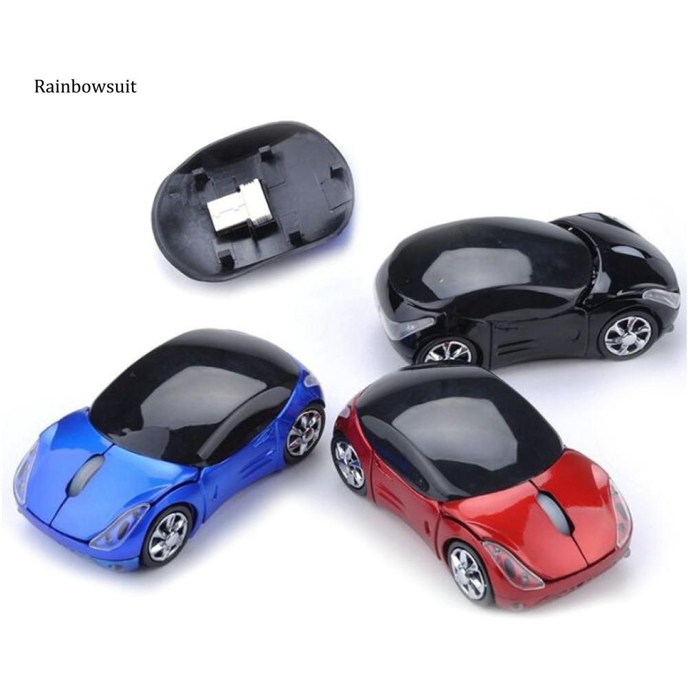 Chuột máy tính không dây 3 phím 1000DPI 2.4G thiết kế hình chiếc xe hơi độc đáo tiện lợi
