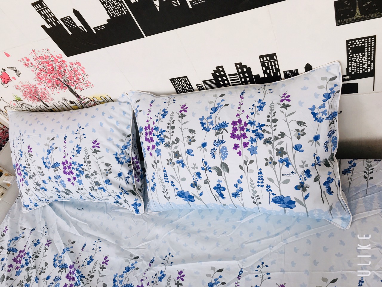 Áo Gối Nằm 40 x 60cm Cotton May Từ Vải Cotton Thắng Lợi Mẫu Hoa