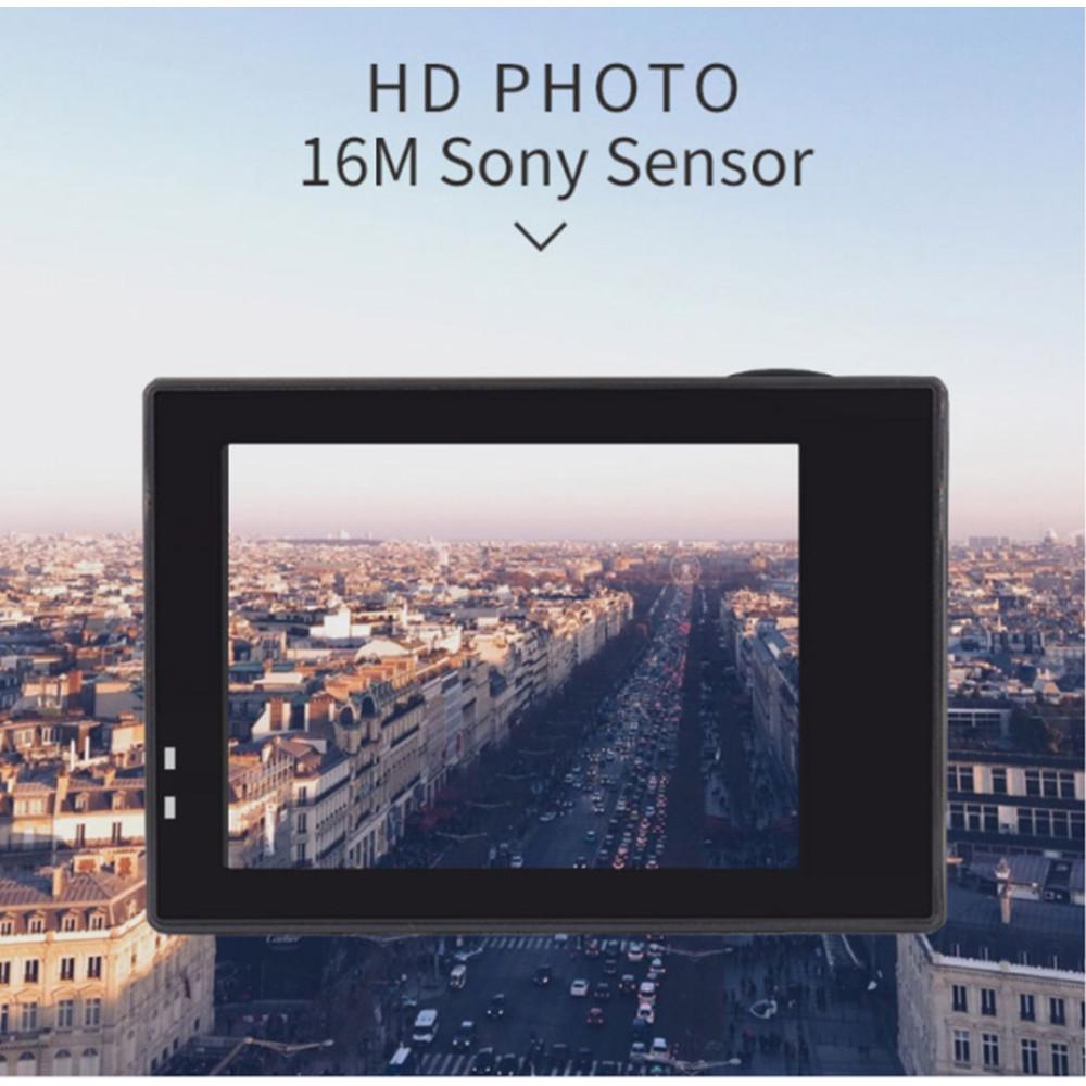 Màn hình kép phía trước và phía sau chống nước 4K HD với điều khiển từ xa Camera thể thao WIFI ngoài trời 170 ° DV lặn chụp ảnh trên không