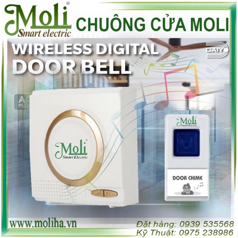 MOLI - CHUÔNG CỬA MOLI SỬ DỤNG PIN - NÚT NHẤN CHỐNG NƯỚC