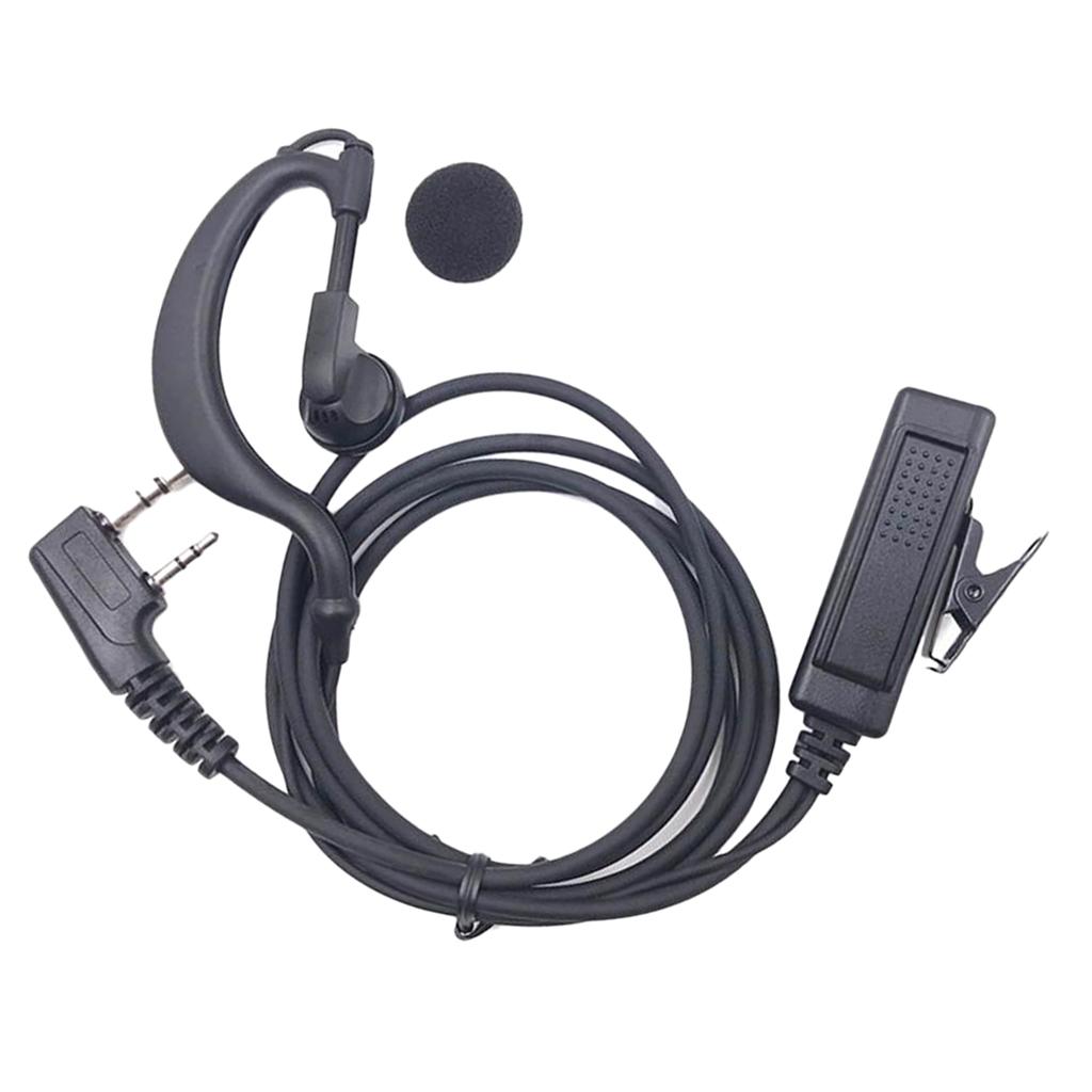 2 Pin G Shape Ear Piece Headset With Micophone Fit For Walkie Talkie